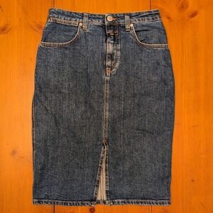 Closed Emmett Denim High Waist Pencil Skirt in Dark‎ Blue Jean Women's 27 Boho